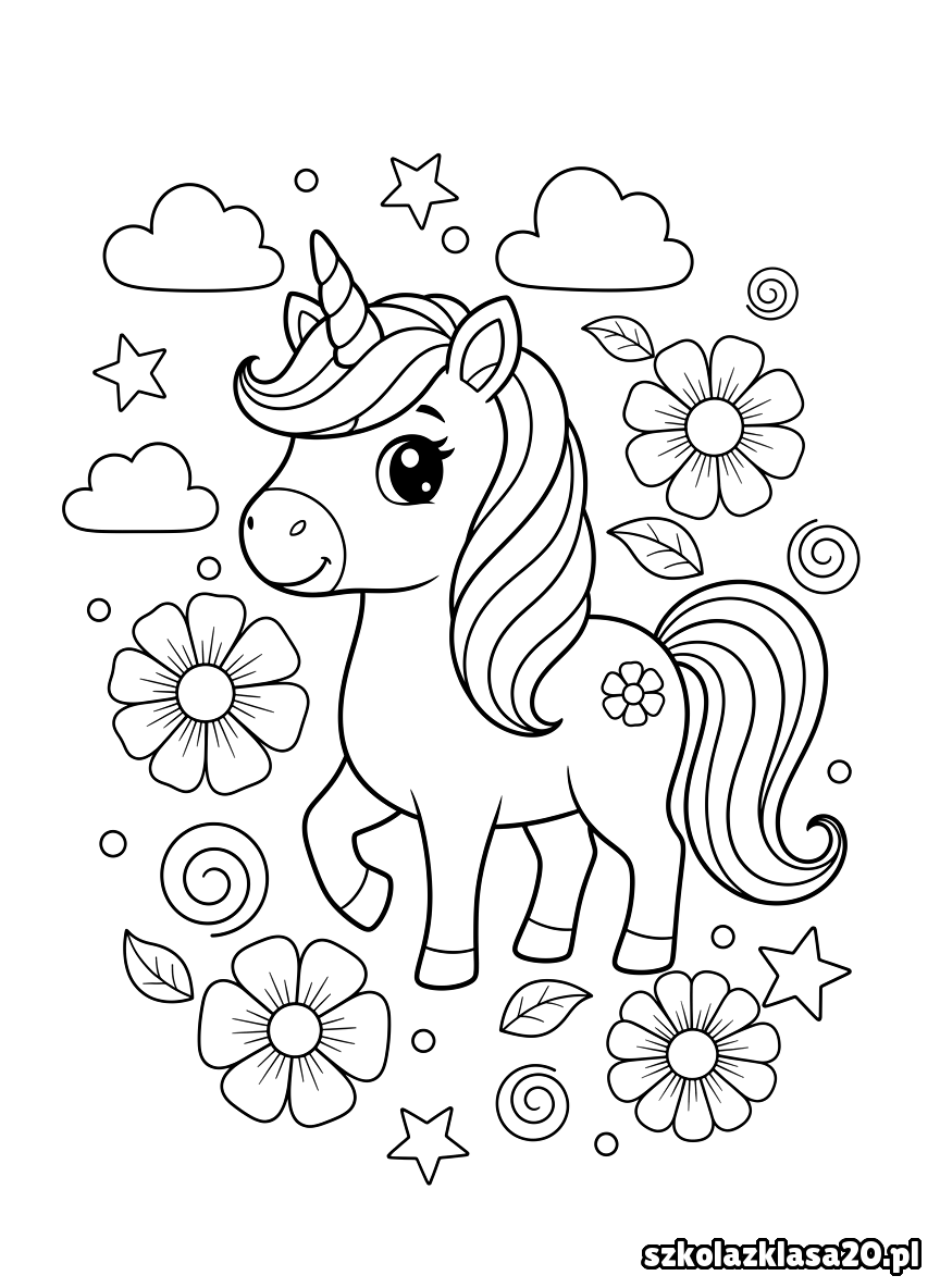 jednorożec kolorowanka