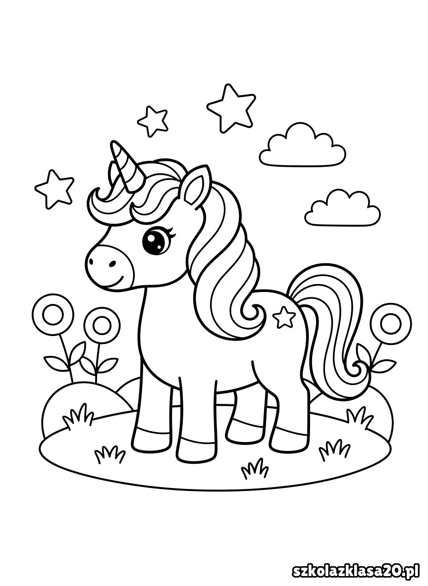 jednorożec kolorowanka
