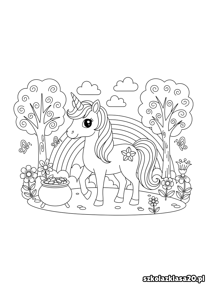 jednorożec kolorowanka