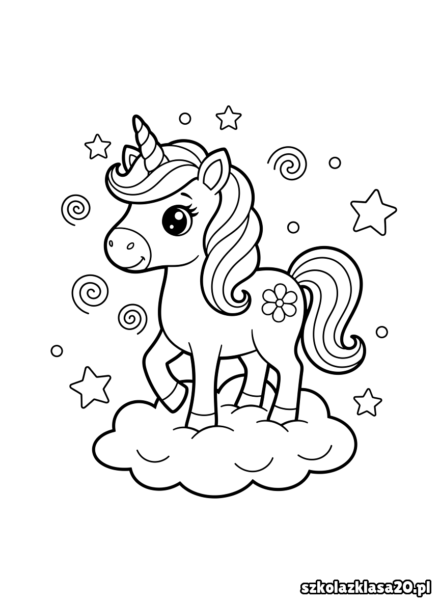 jednorożec kolorowanka