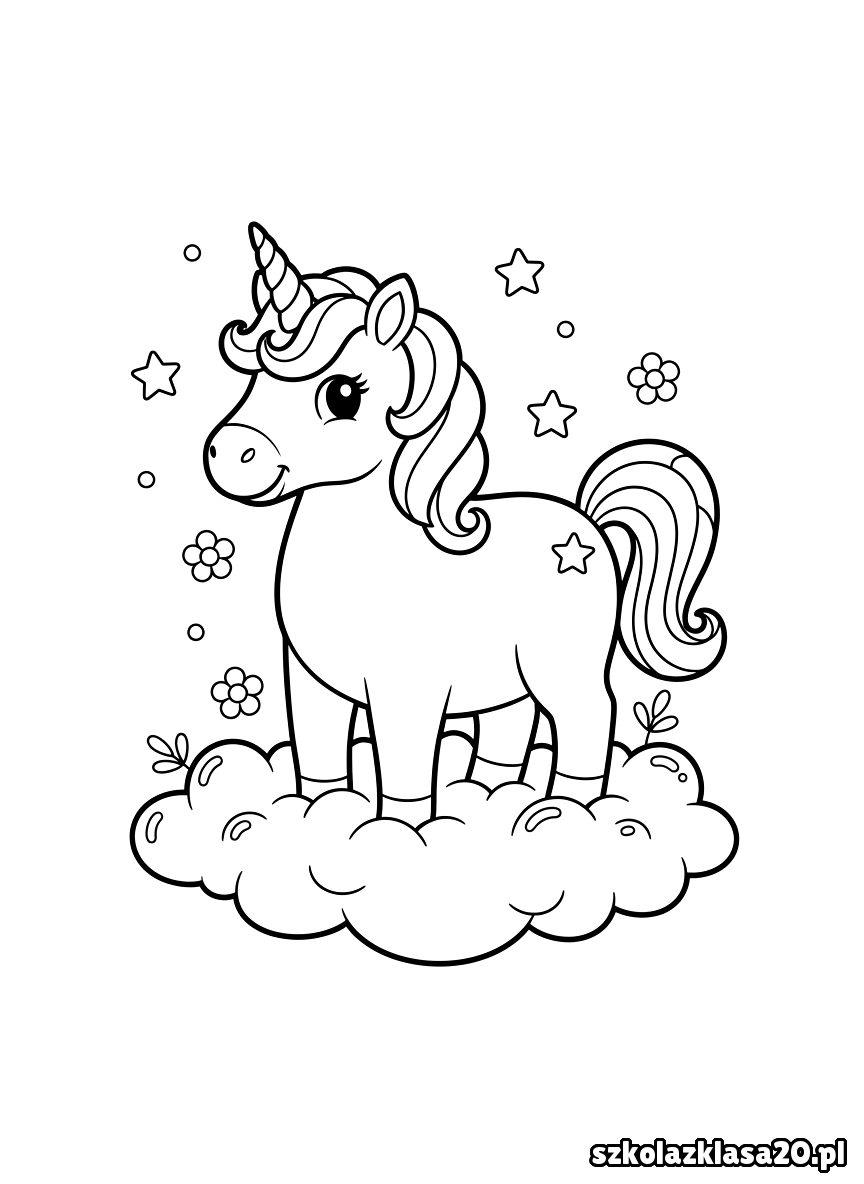 jednorożec kolorowanka