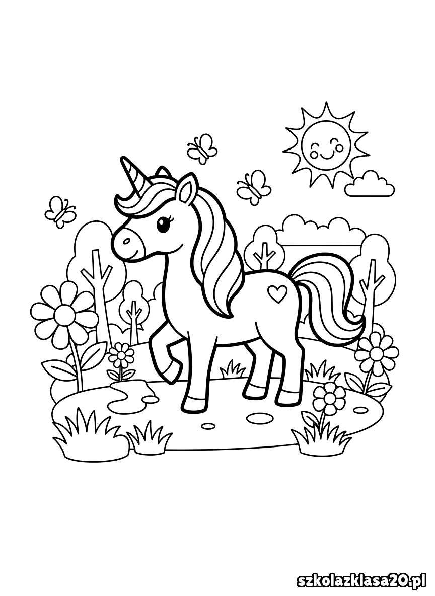 jednorożec kolorowanka
