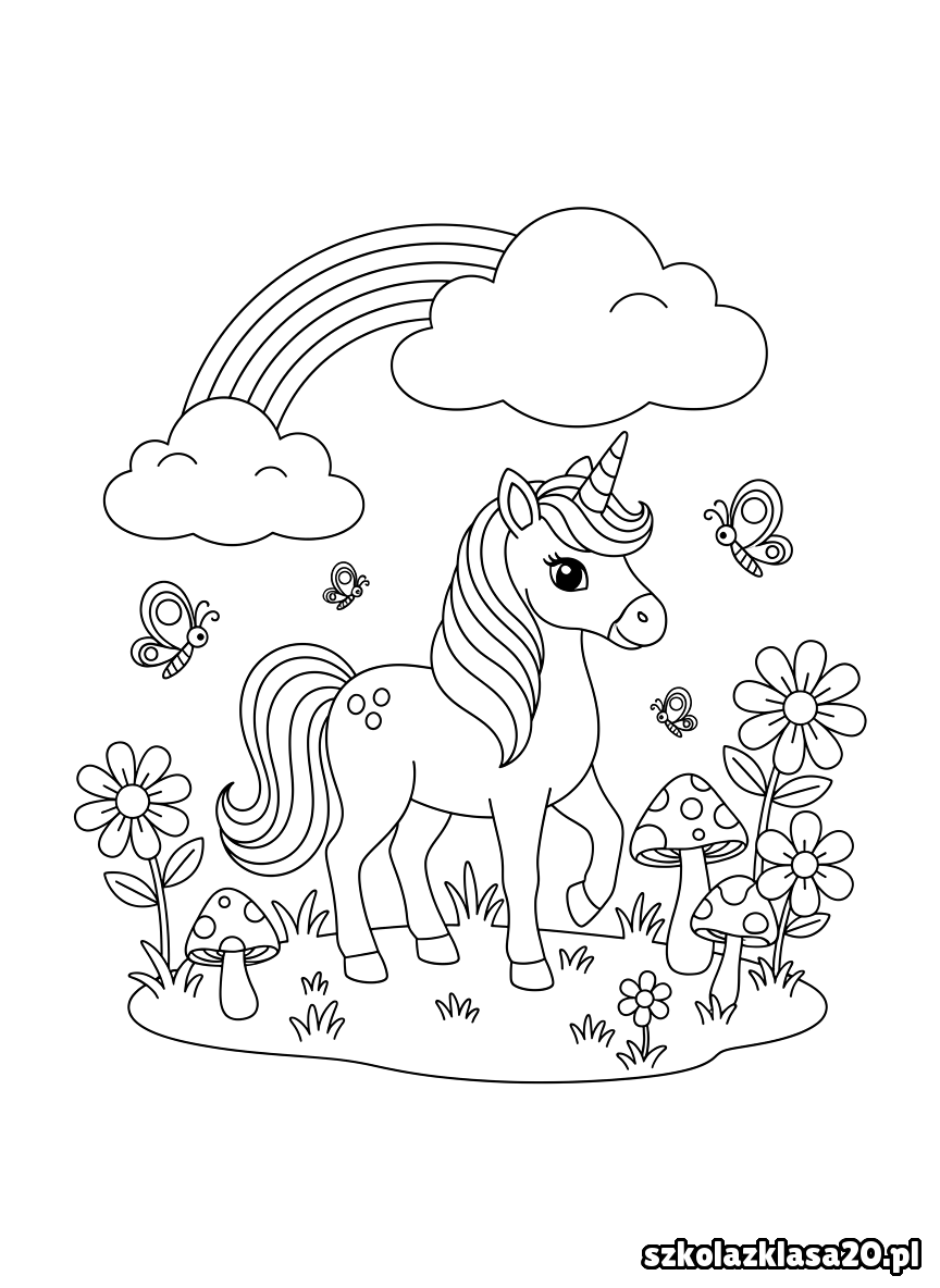 jednorożec kolorowanka