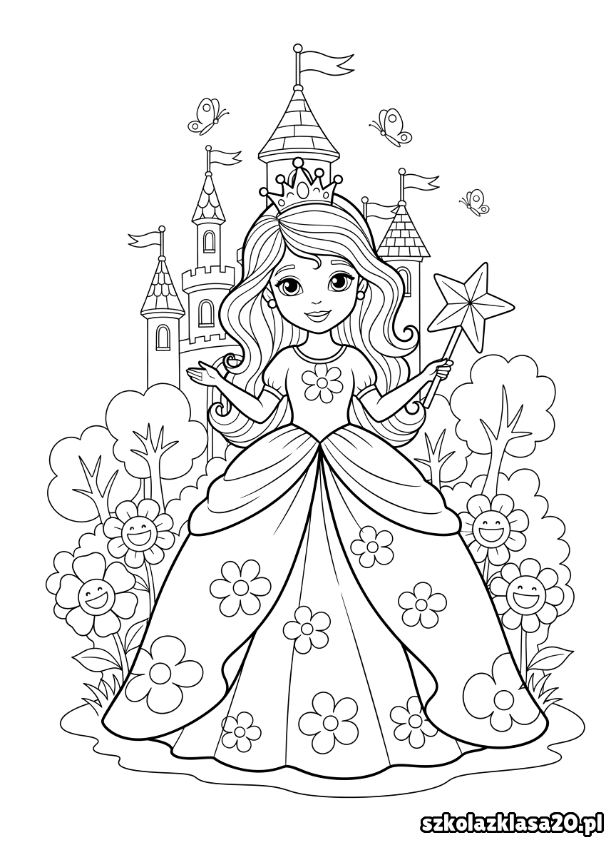 kolorowanka księżniczka