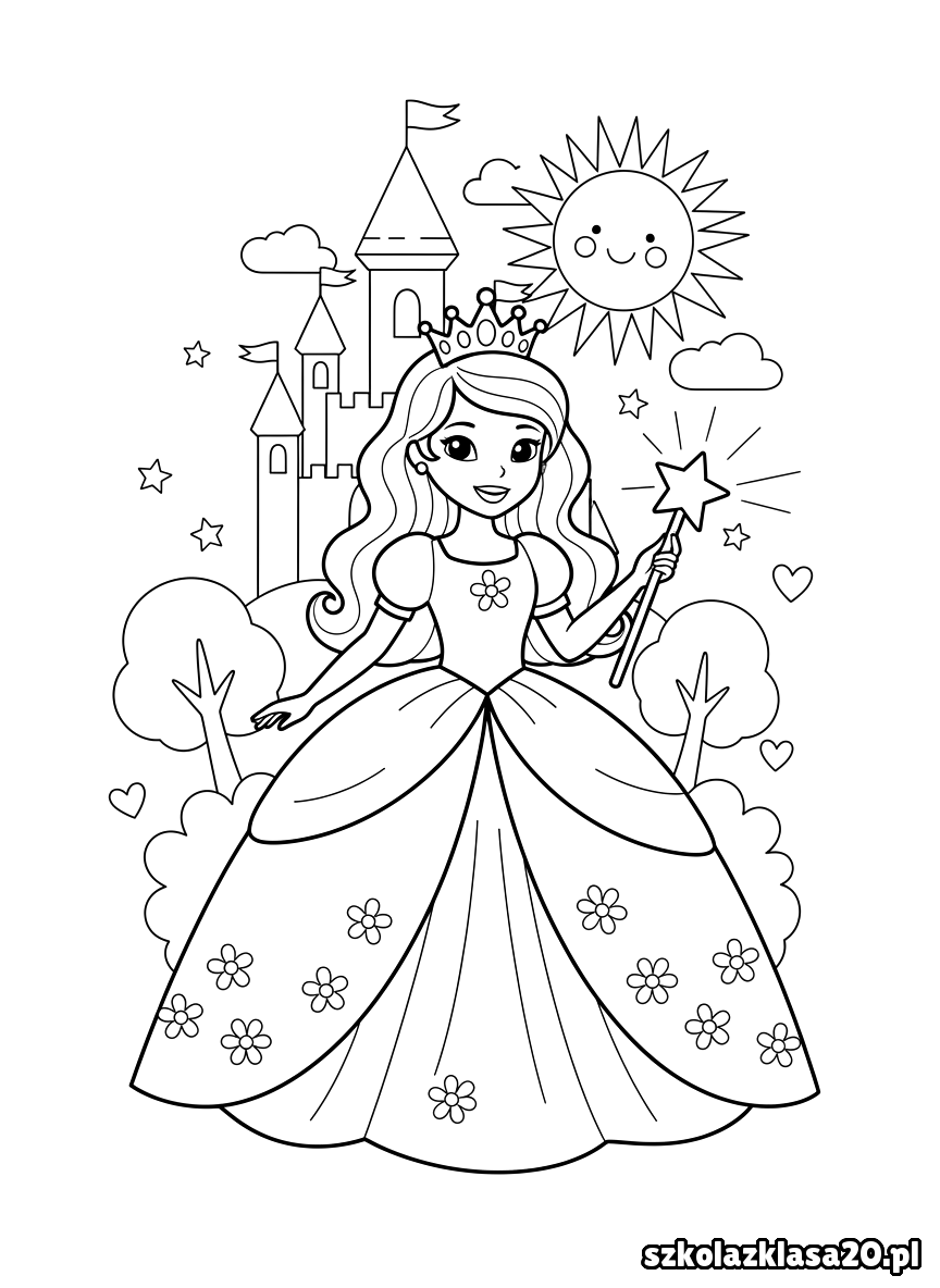kolorowanka księżniczka