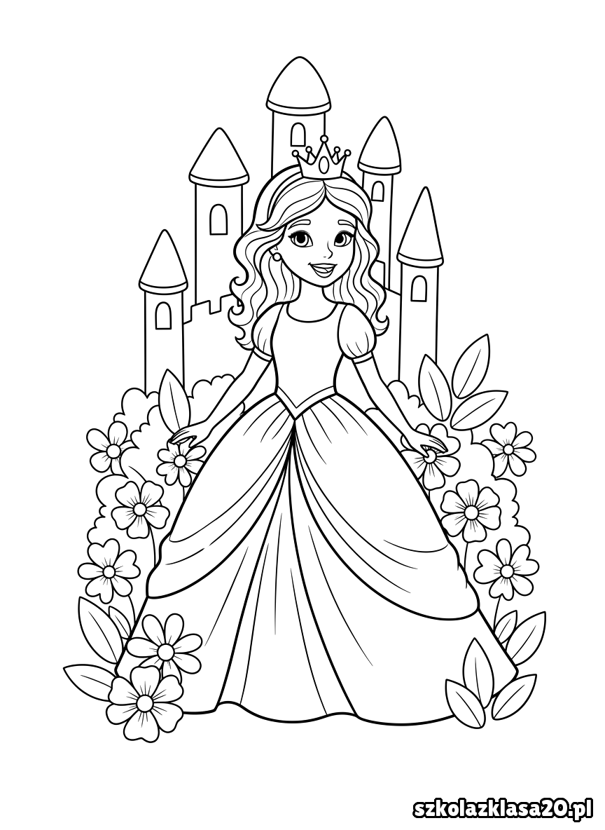 kolorowanka księżniczka