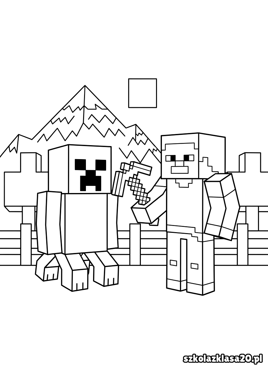 kolorowanka minecraft
