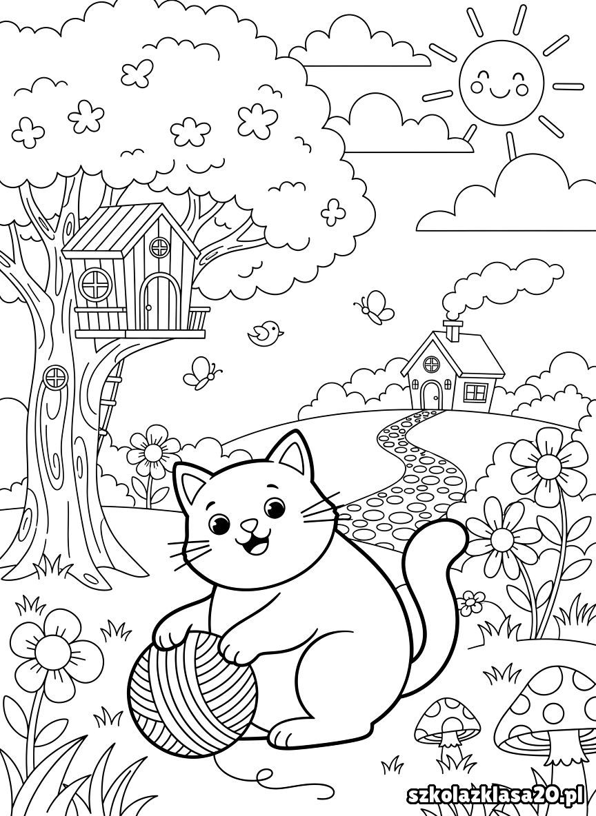 kotek kolorowanka