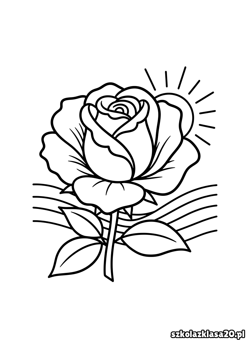 kwiatek kolorowanka