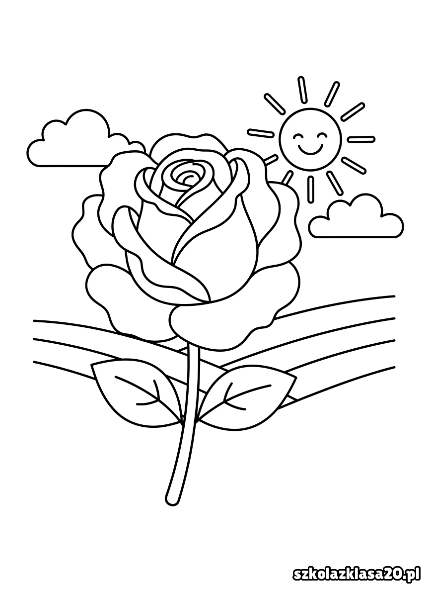 kwiatek kolorowanka