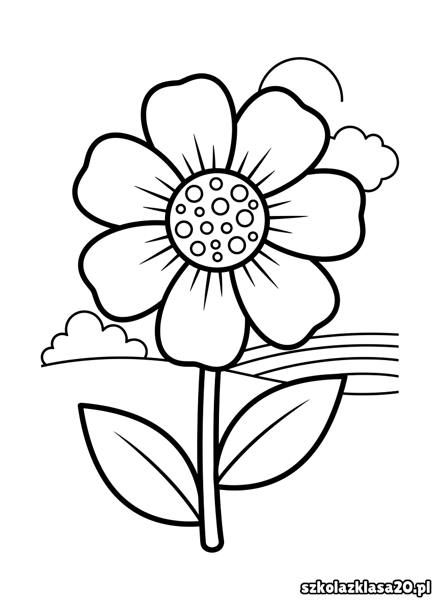 kwiatek kolorowanka