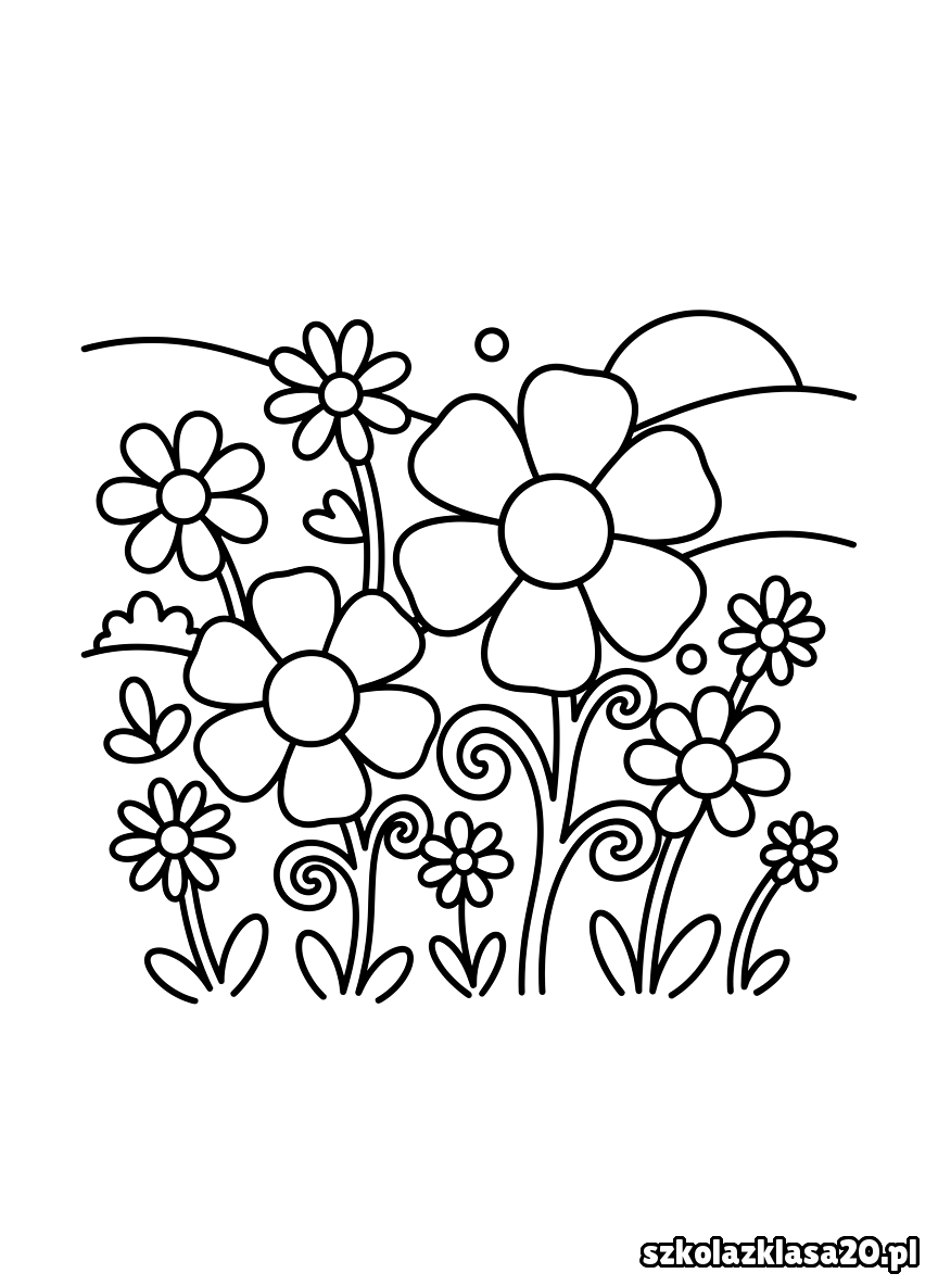 kwiatek kolorowanka