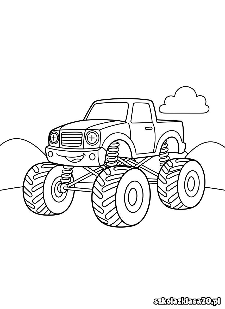 monster truck kolorowanka