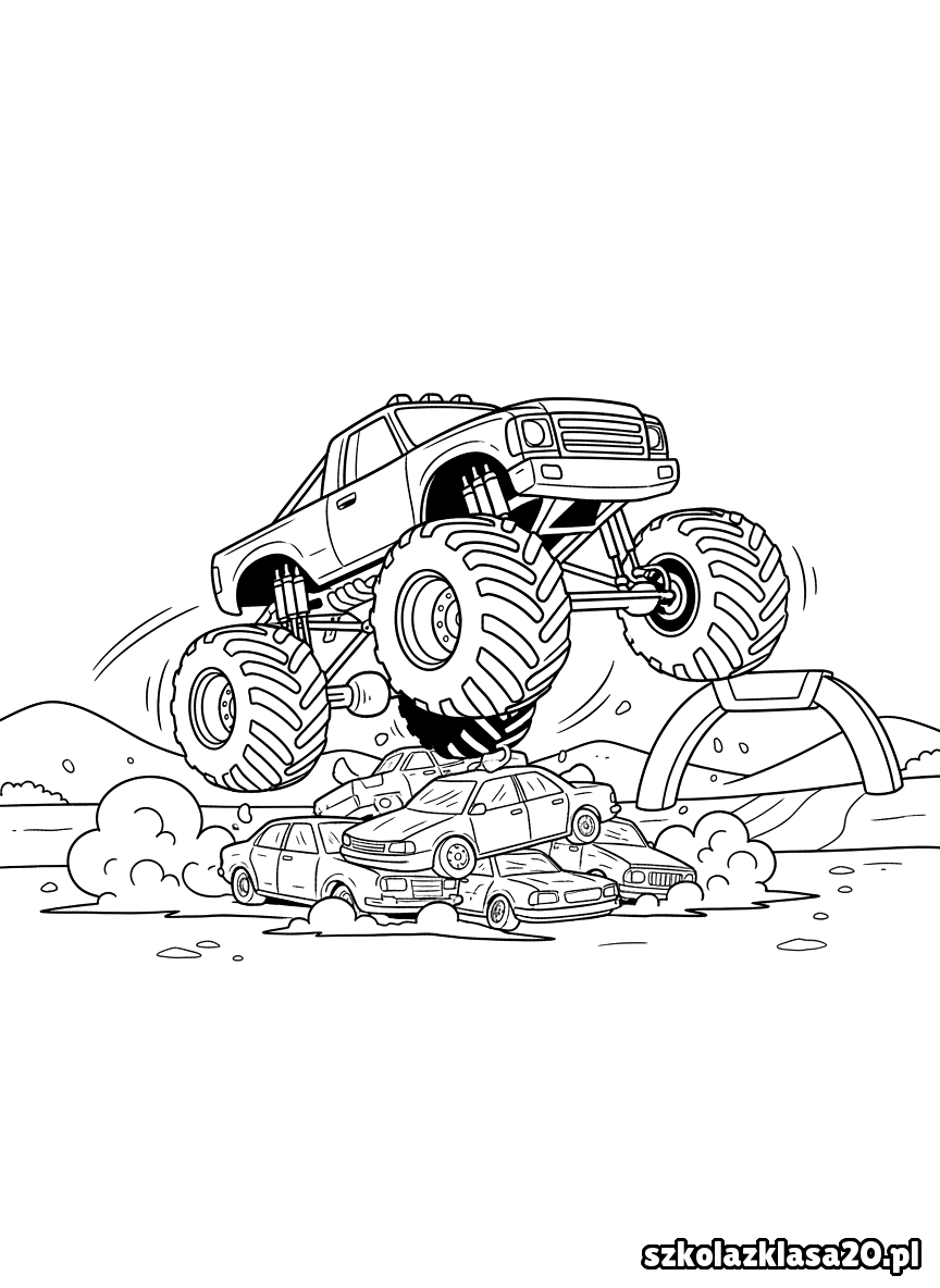 monster truck kolorowanka