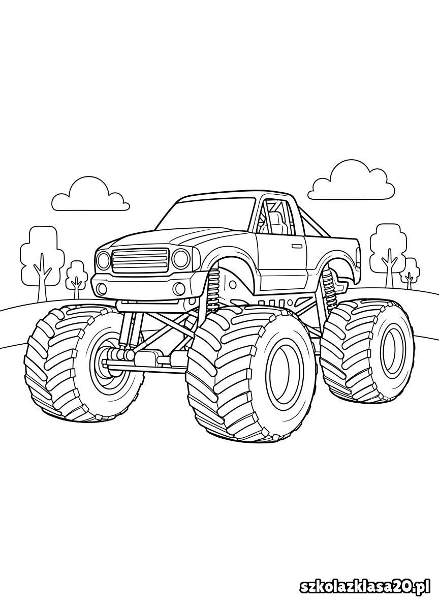 monster truck kolorowanka