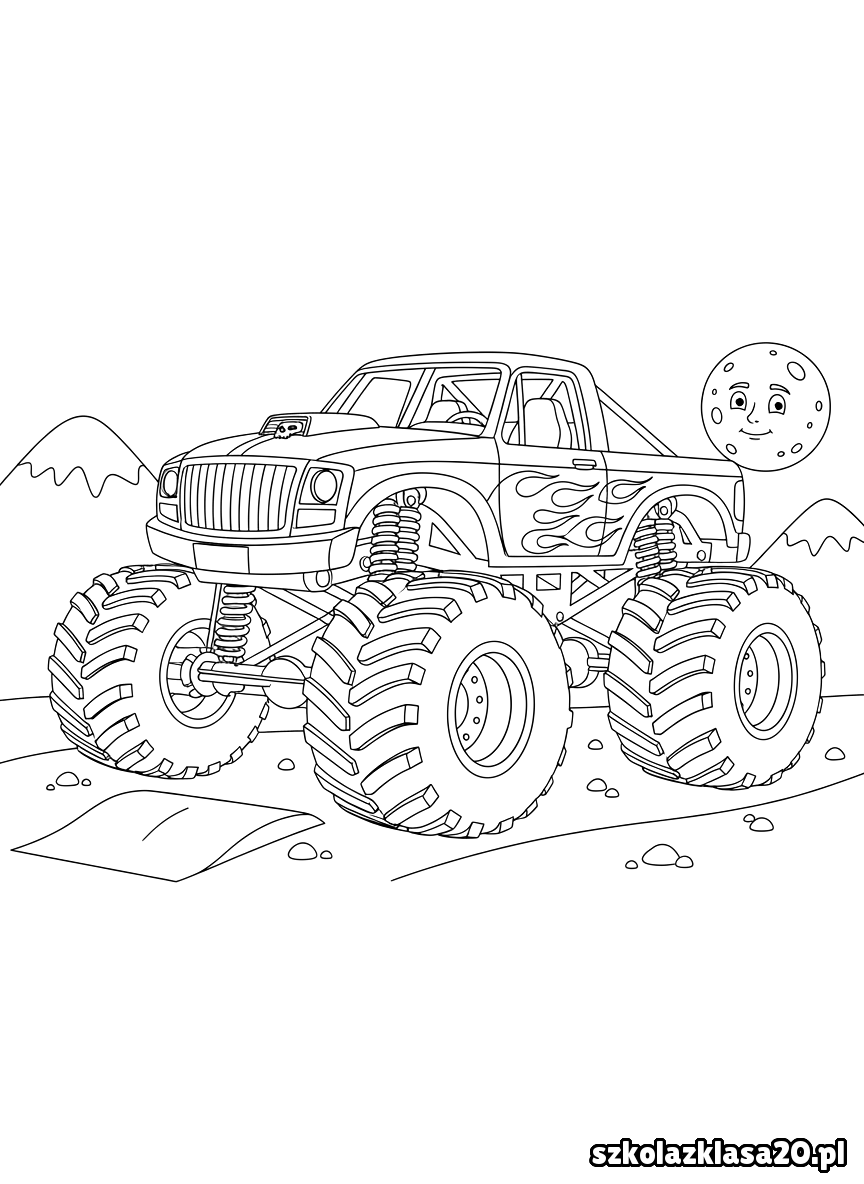 monster truck kolorowanka