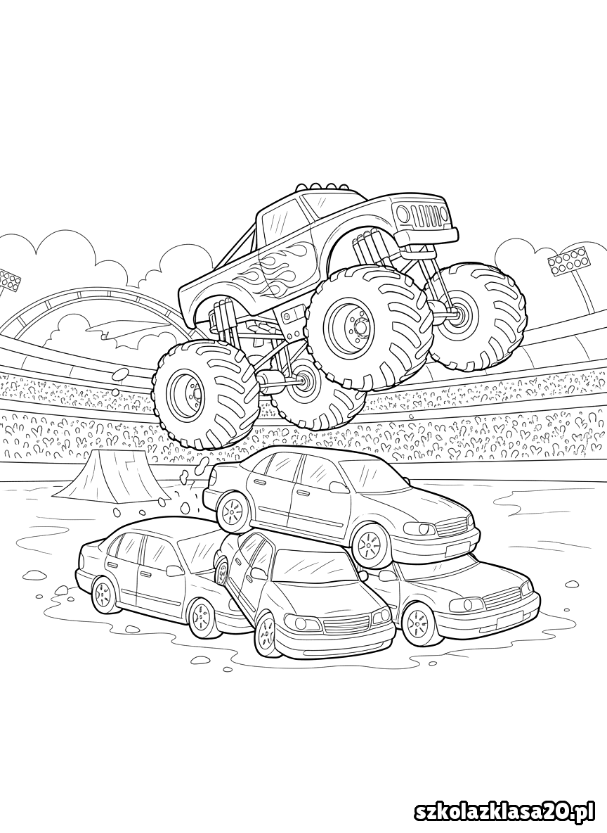 monster truck kolorowanka