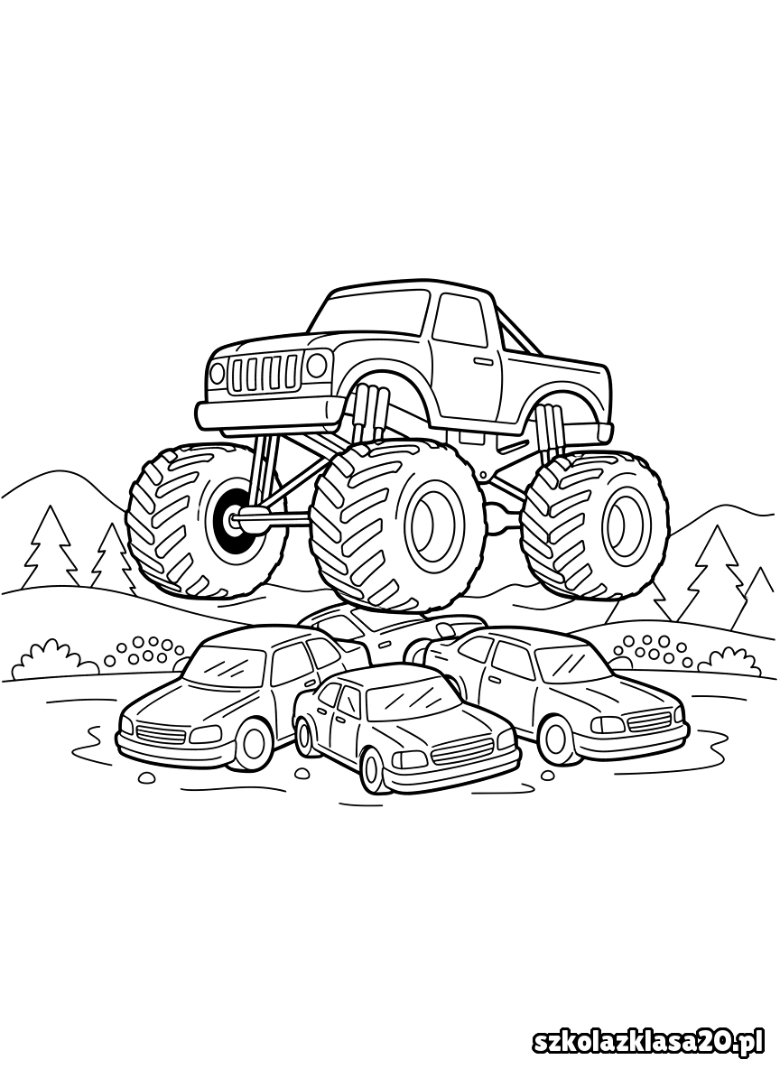 monster truck kolorowanka