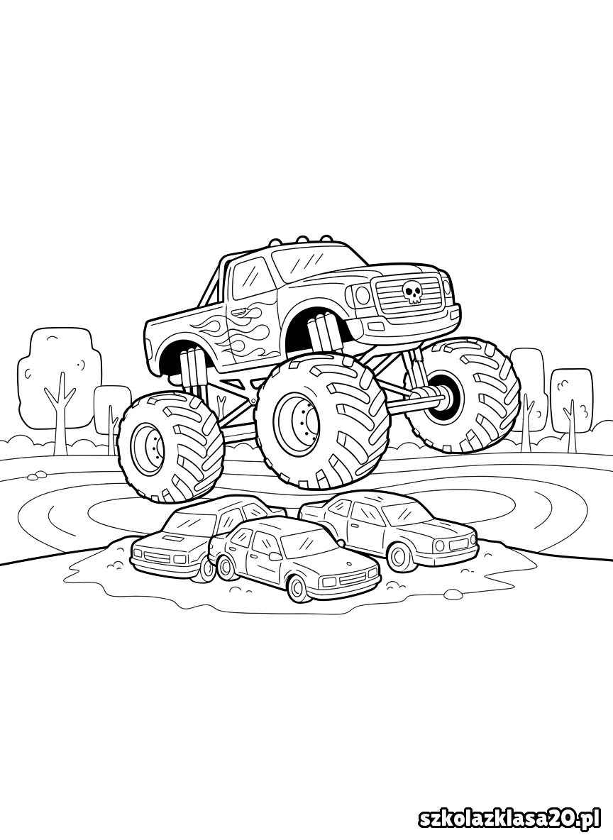 monster truck kolorowanka