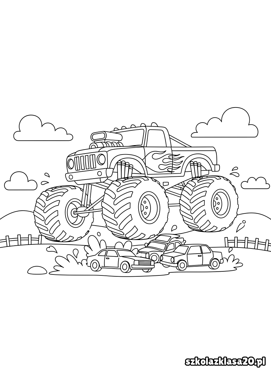 monster truck kolorowanka