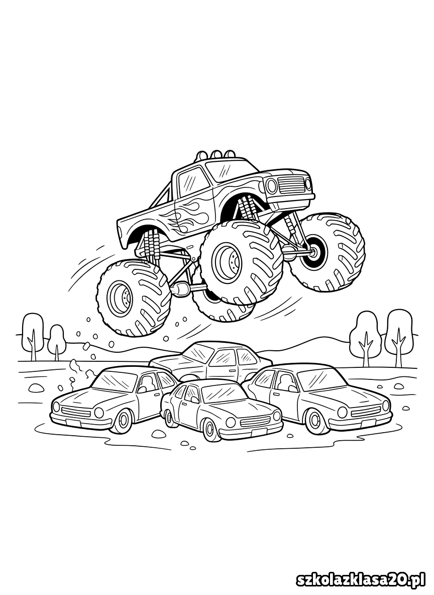 monster truck kolorowanka