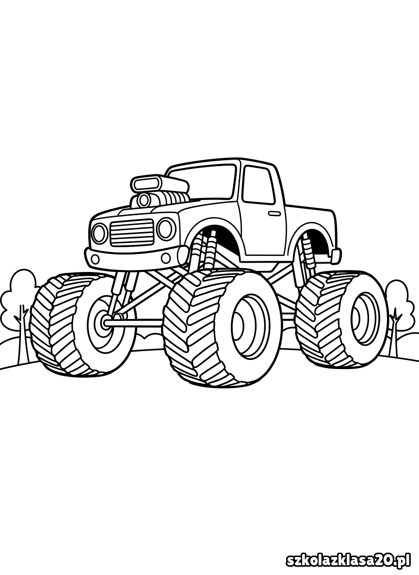 monster truck kolorowanka