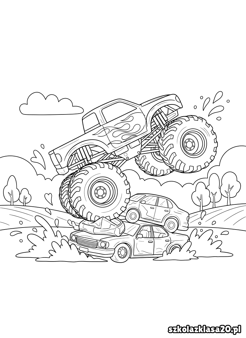 monster truck kolorowanka