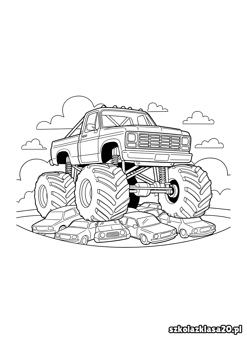 monster truck kolorowanka