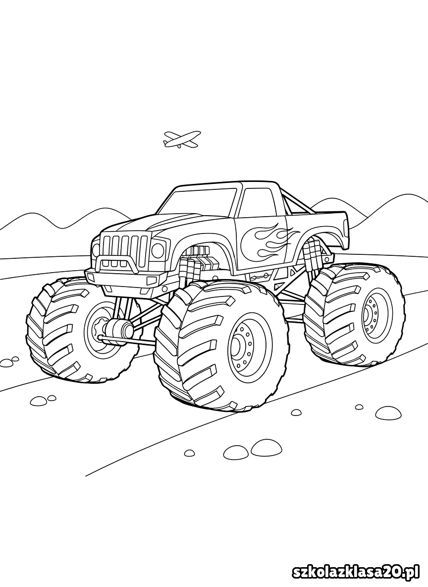 monster truck kolorowanka