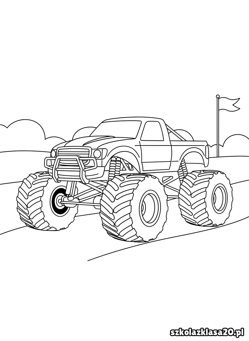 monster truck kolorowanka