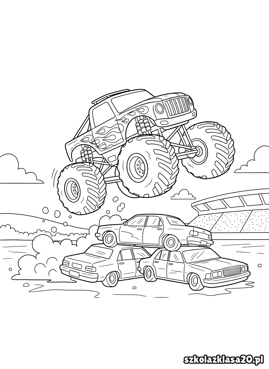 monster truck kolorowanka