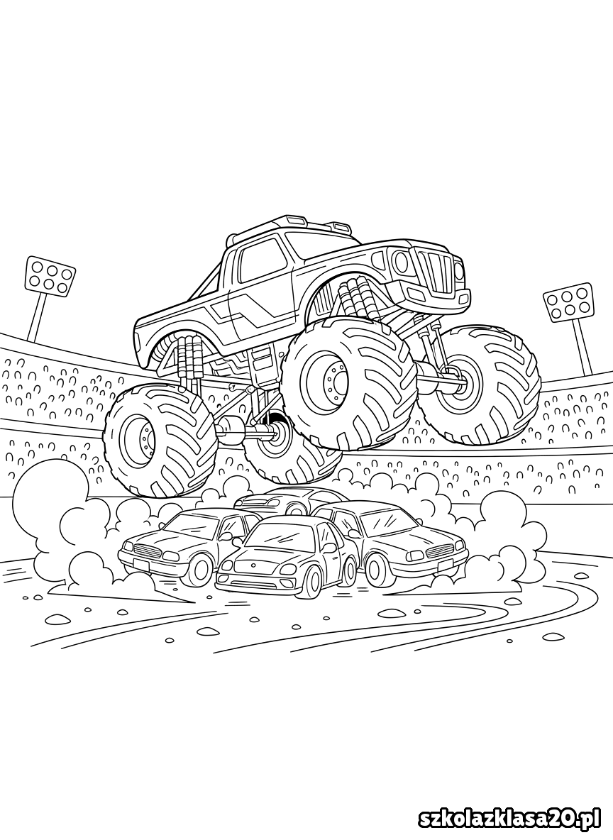 monster truck kolorowanka