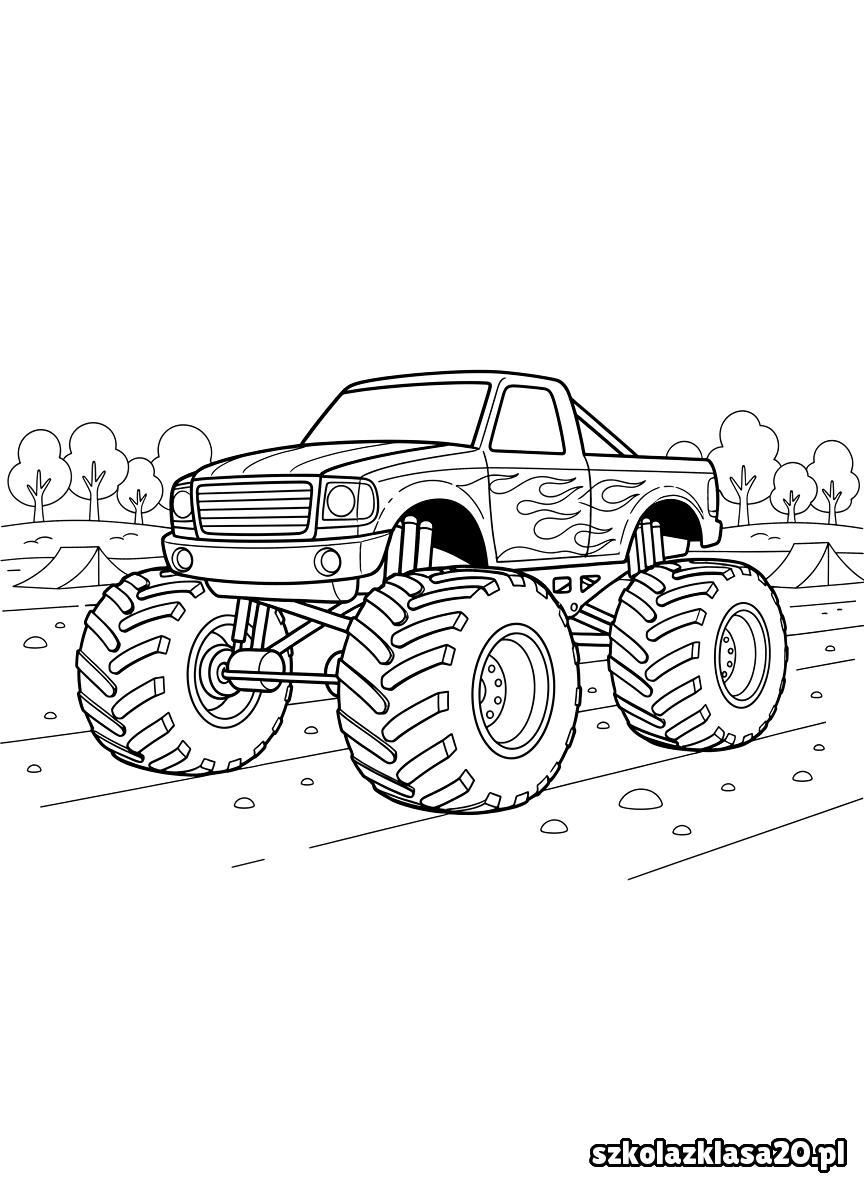 monster truck kolorowanka