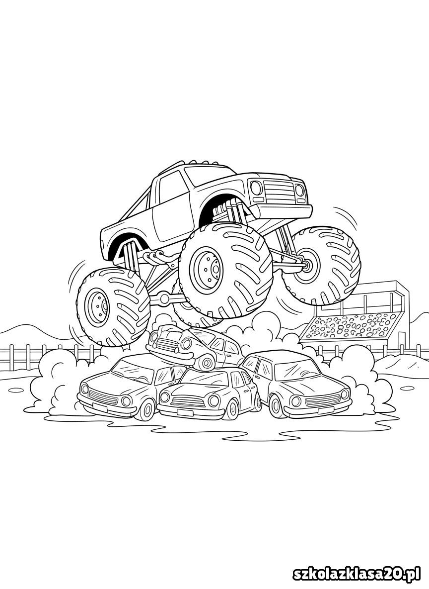 monster truck kolorowanka