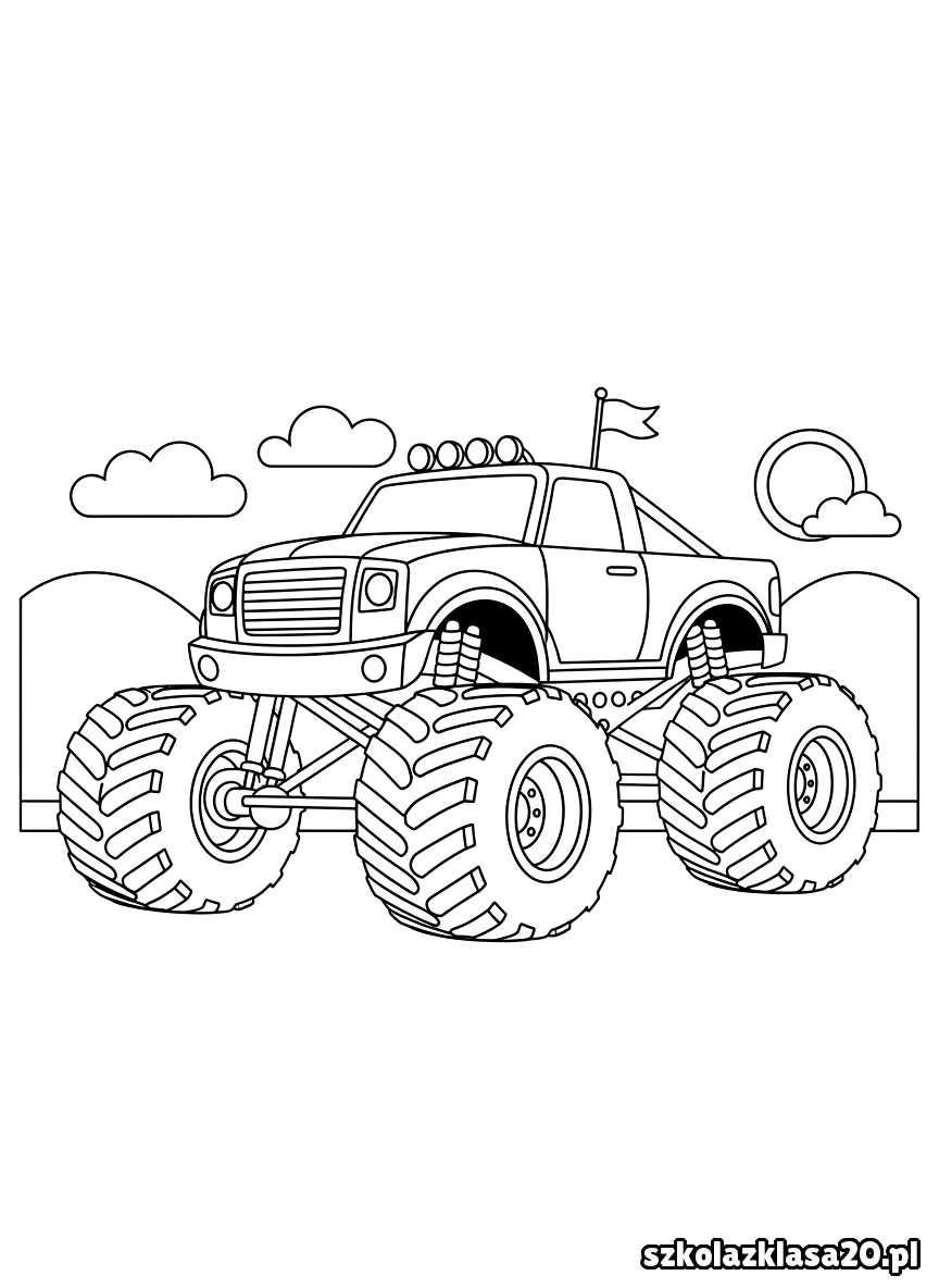 monster truck kolorowanka