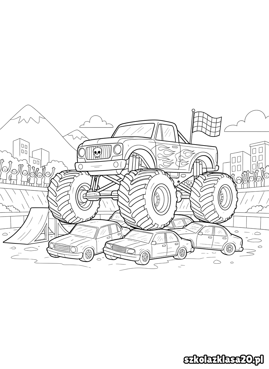 monster truck kolorowanka