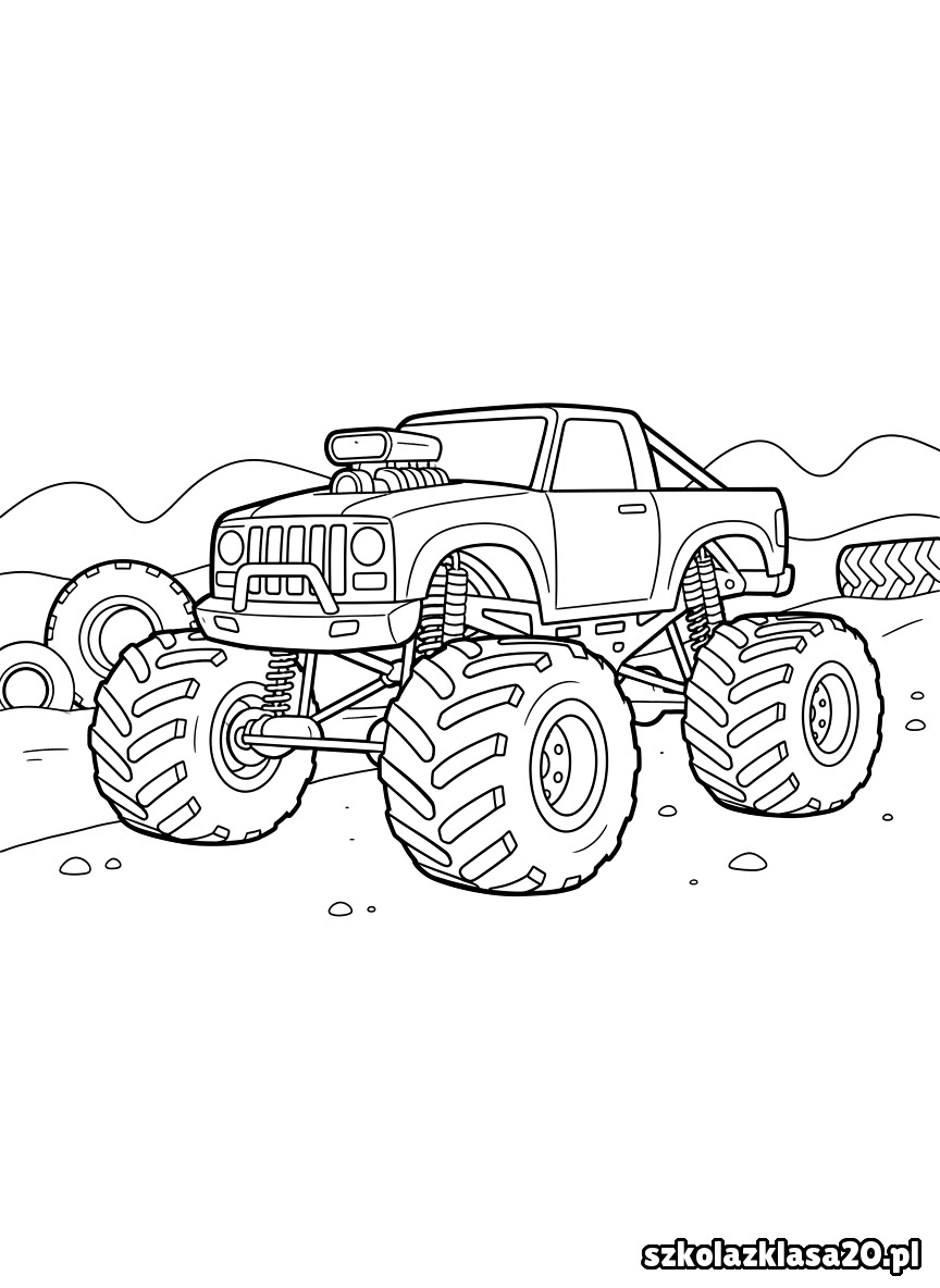 monster truck kolorowanka