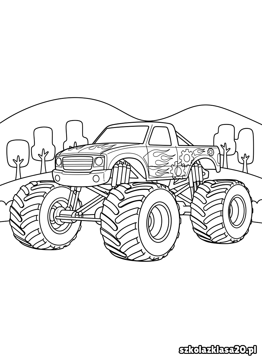 monster truck kolorowanka